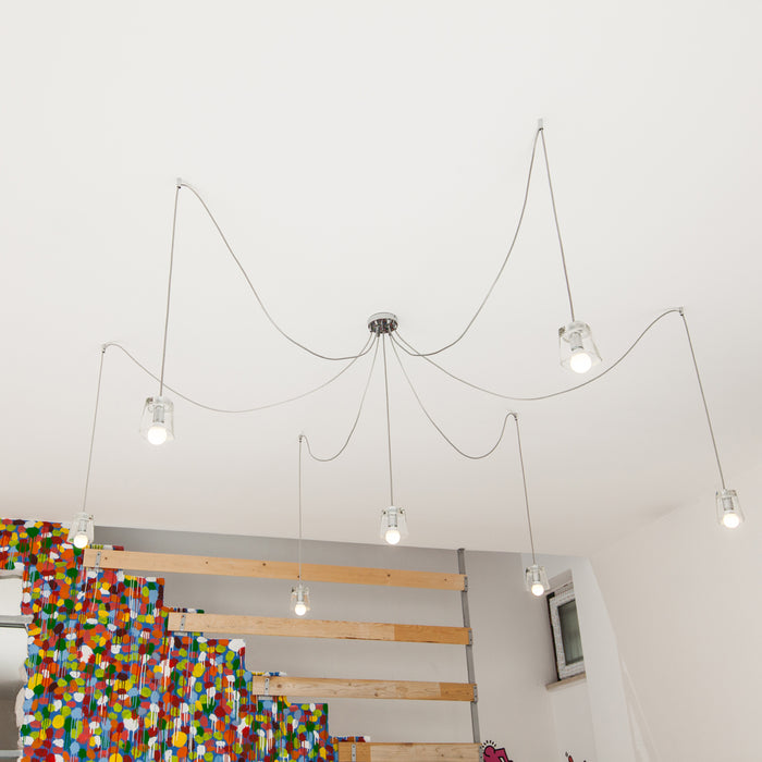 Sunglass Campari S7 7 lights decentralized - Modern chandelier