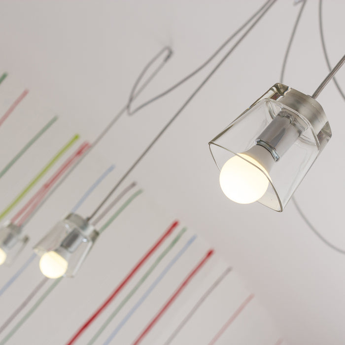 Sunglass Campari S7 7 lights decentralized - Modern chandelier