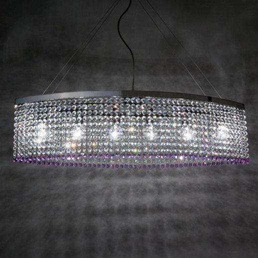 Oval 80 cm 6 lights 1020 crystals - Crystal chandelier